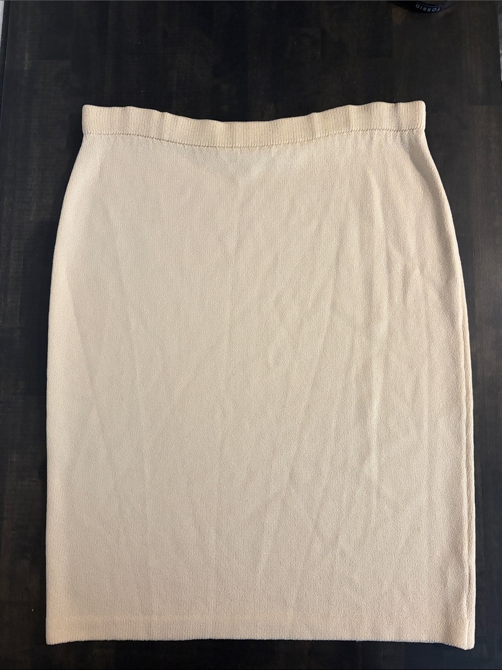 Vintage St. John Collection Off White Santana Knit Pencil Pull On Skirt Size 10